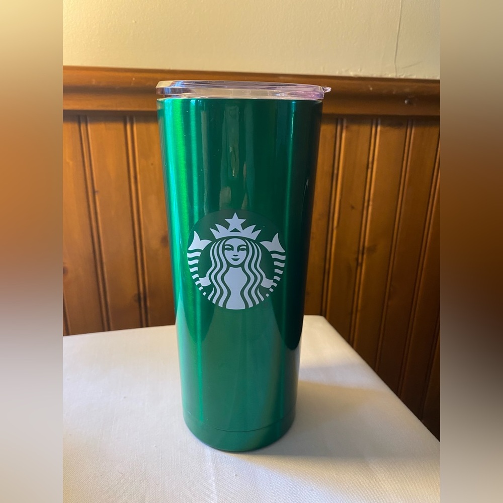 Starbucks 20oz Green Metal Tumbler